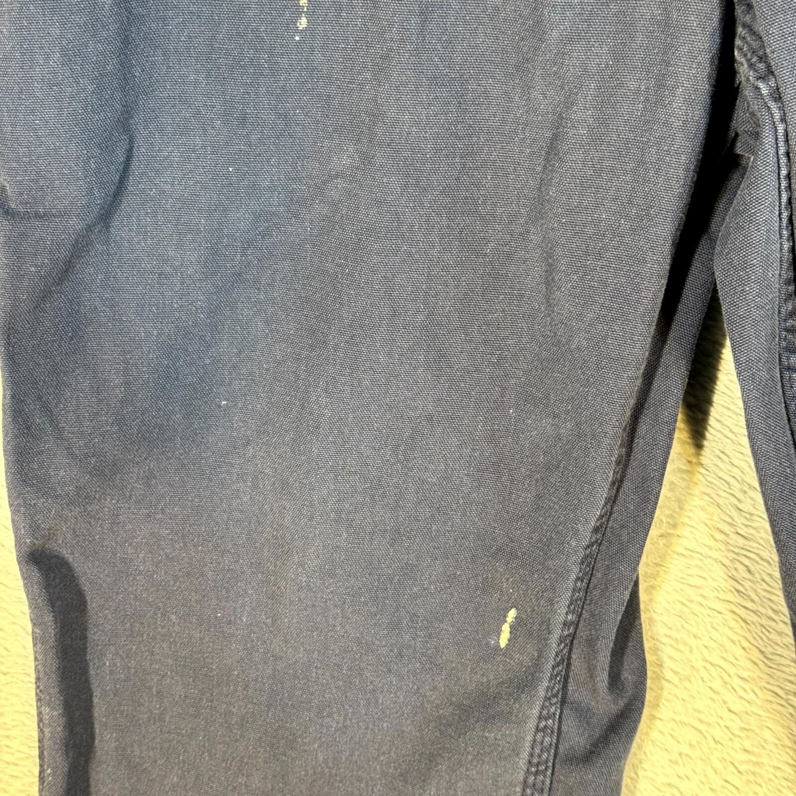 Carhartt Carpenter Pants 34x30 Navy Ripstop 383-20 Relaxed Fit Workwear - Thumbnail 3