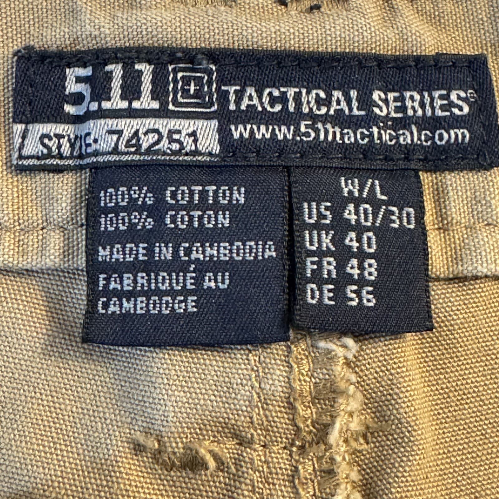 511 Tactical Cargo Pants Men 40x30 Beige 100 Percent Cotton Workwear Utility - Thumbnail 11