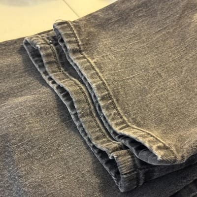 Levis 514 Jeans Mens 38x31 (38x32) Black Wash Straight Stretch Denim Mid Rise - Thumbnail 8