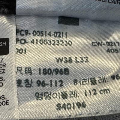 Levis 514 Jeans Mens 38x31 (38x32) Black Wash Straight Stretch Denim Mid Rise - Thumbnail 7