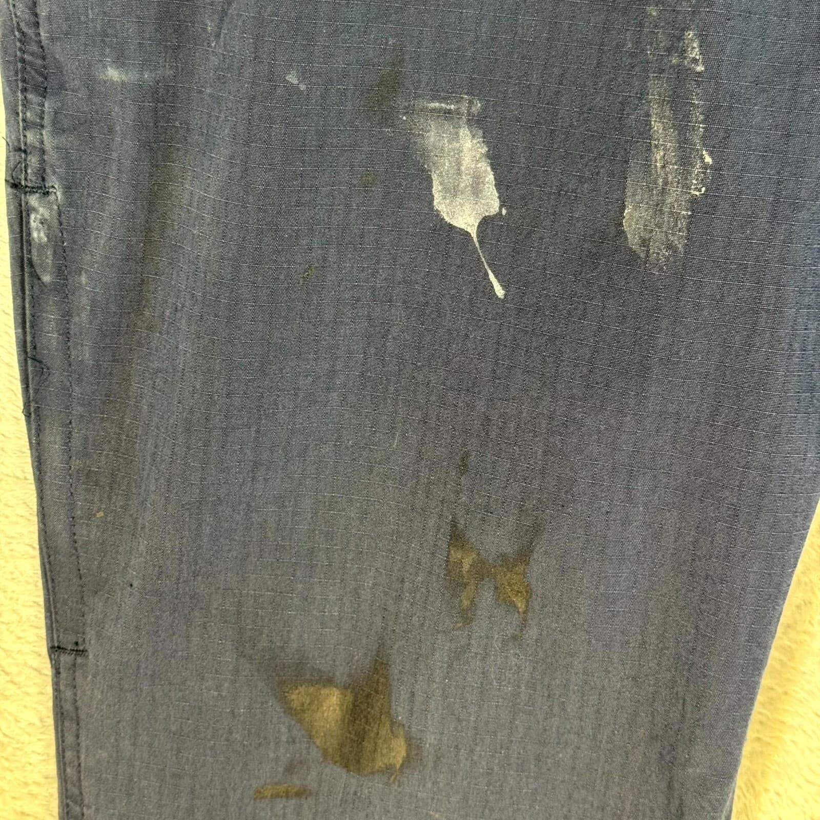 Carhartt Carpenter 74533-20 Pants Men 34x30 Navy Ripstop Relaxed Fit - Thumbnail 3