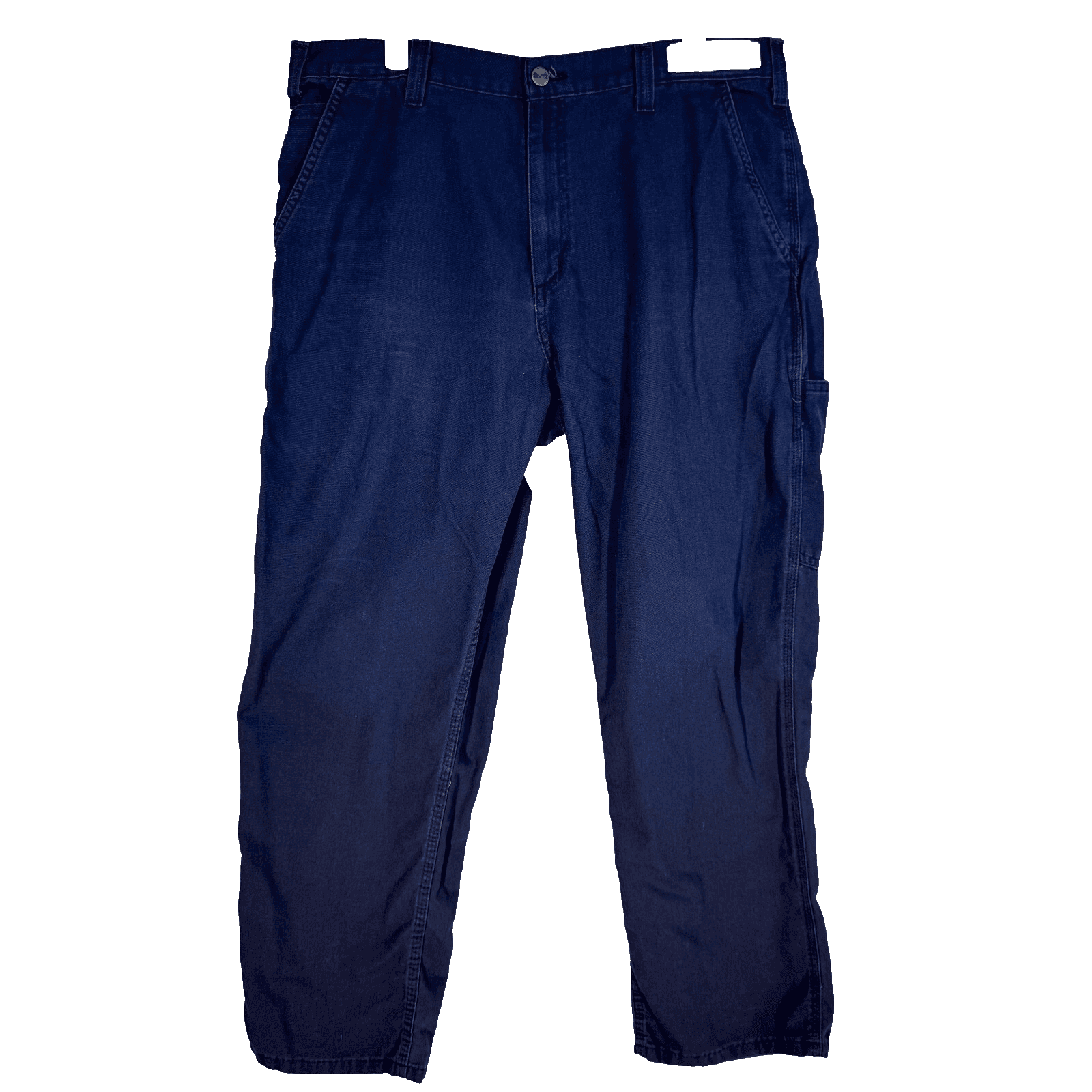 Carhartt Carpenter Pants Men's 34x30 Navy Canvas Dungaree Fit Workwear - Image 1