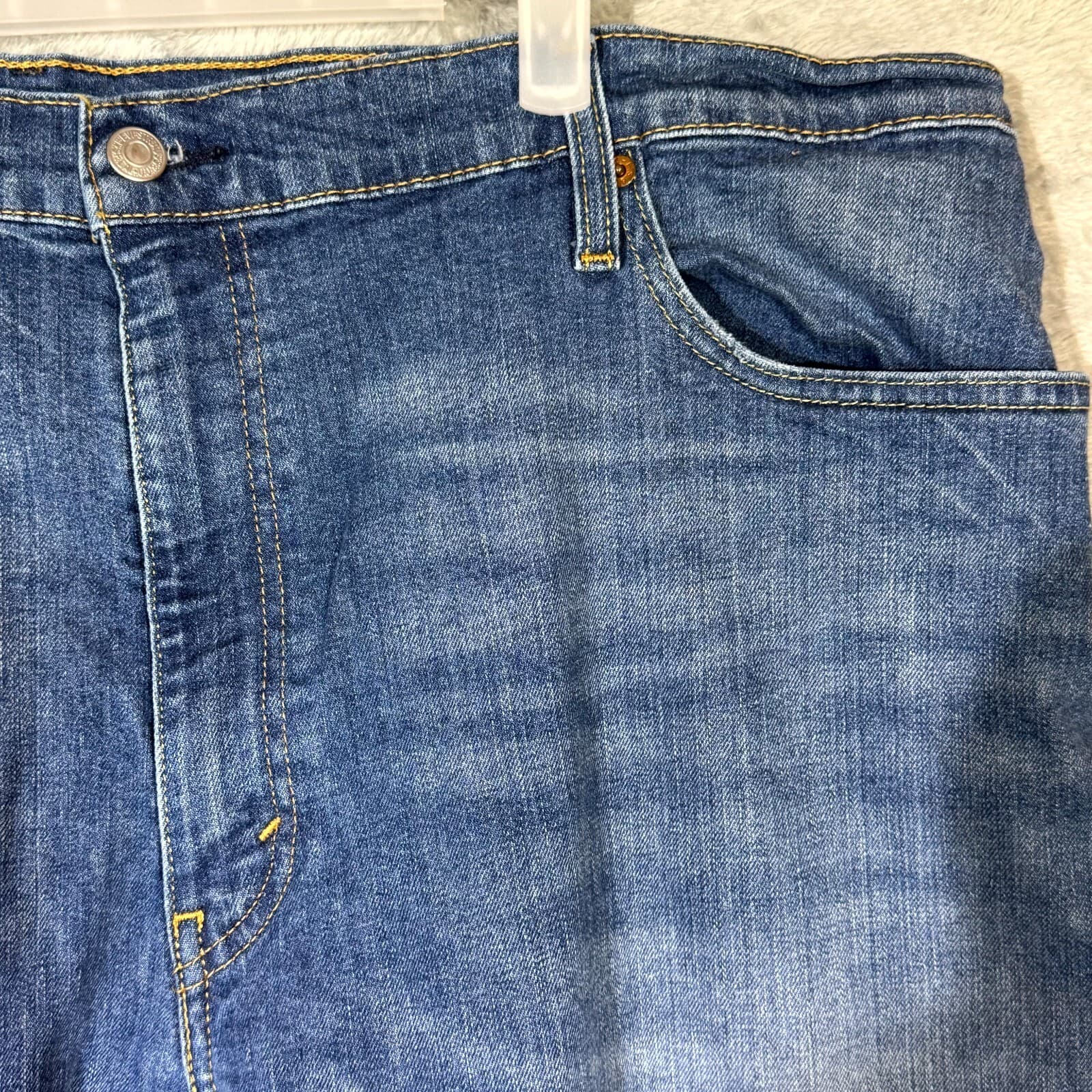 Levi’s 559 Men’s Jeans 44x30 Blue Denim Stretch Mid-Rise Straight Leg - Thumbnail 4