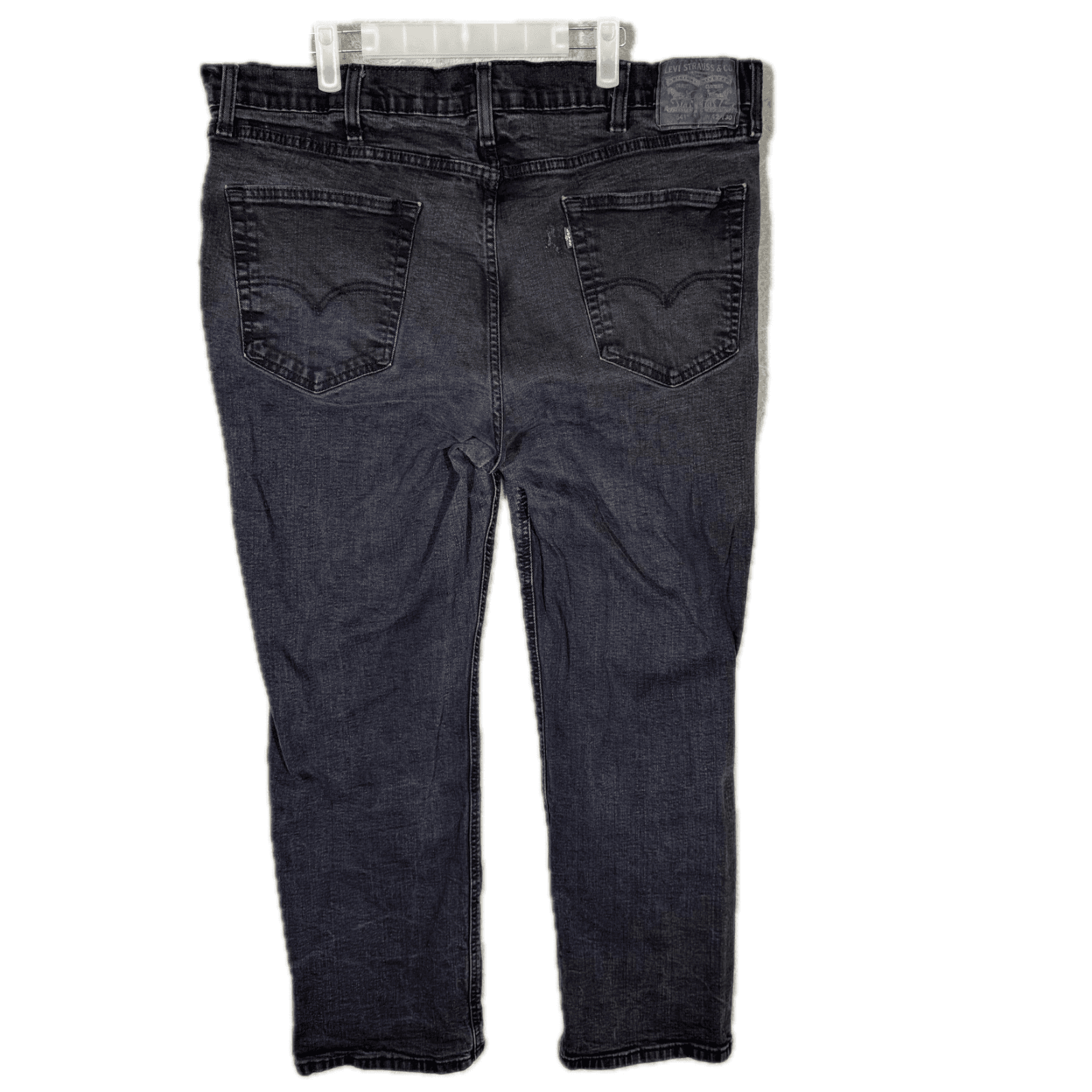 Levi’s 541 Men’s Jeans 42x30 Black Denim Stretch Mid-Rise Straight Leg - Thumbnail 2