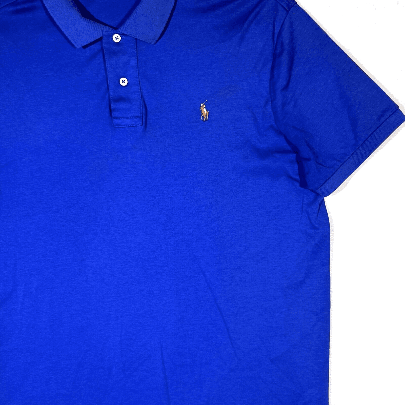 Polo Ralph Lauren Shirt Men XL Blue 100 Percent Cotton Soft Touch Short Sleeve - Thumbnail 5