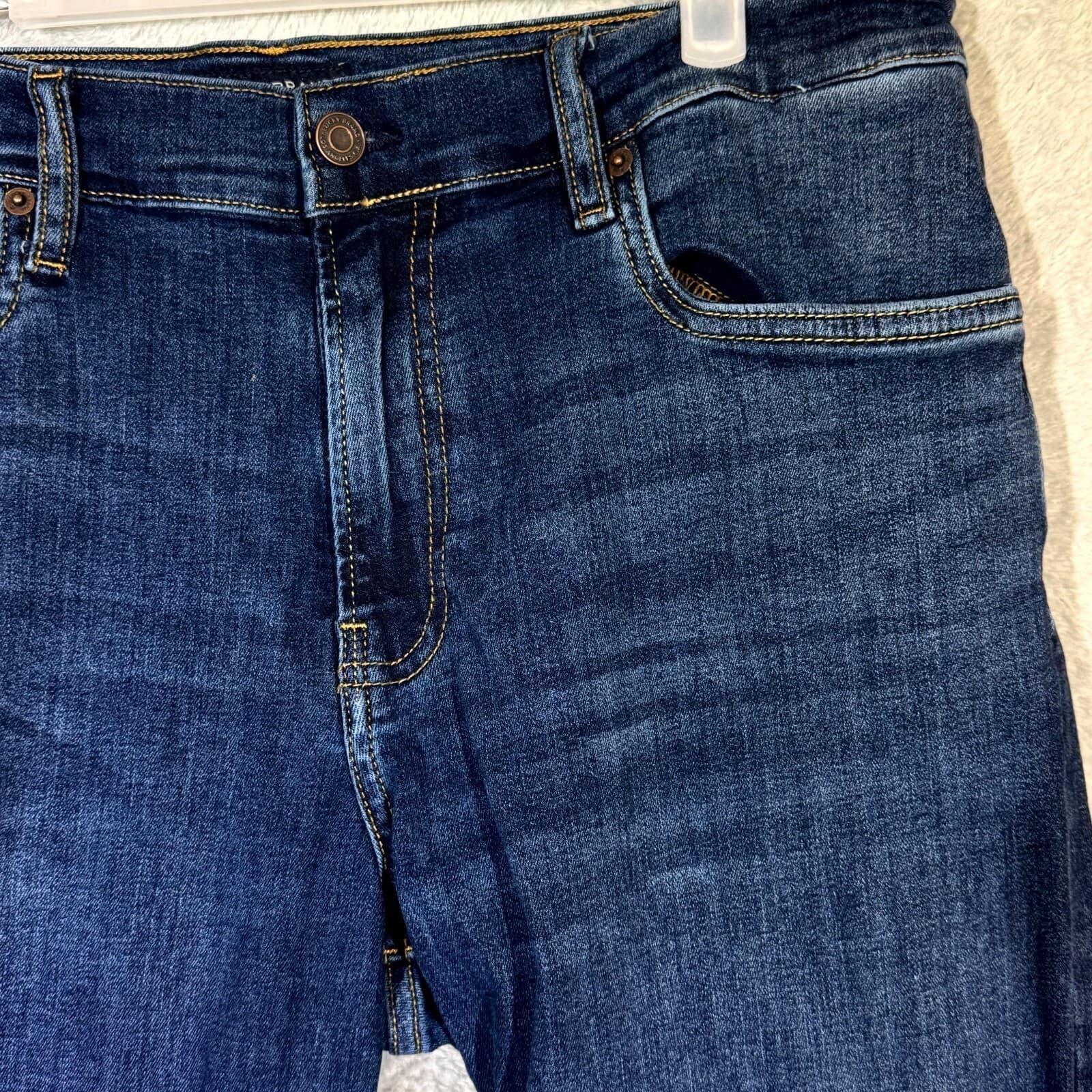 Lucky Brand 412 Jeans Men 34x34 Blue Denim Athletic Slim Fit Straight Leg - Thumbnail 4