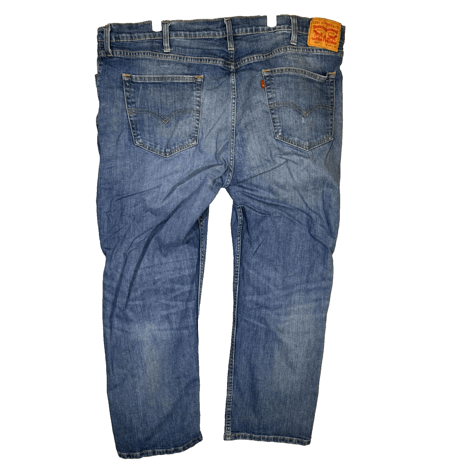 Levi’s 559 Men’s Jeans 44x30 Blue Denim Stretch Mid-Rise Straight Leg - Thumbnail 2