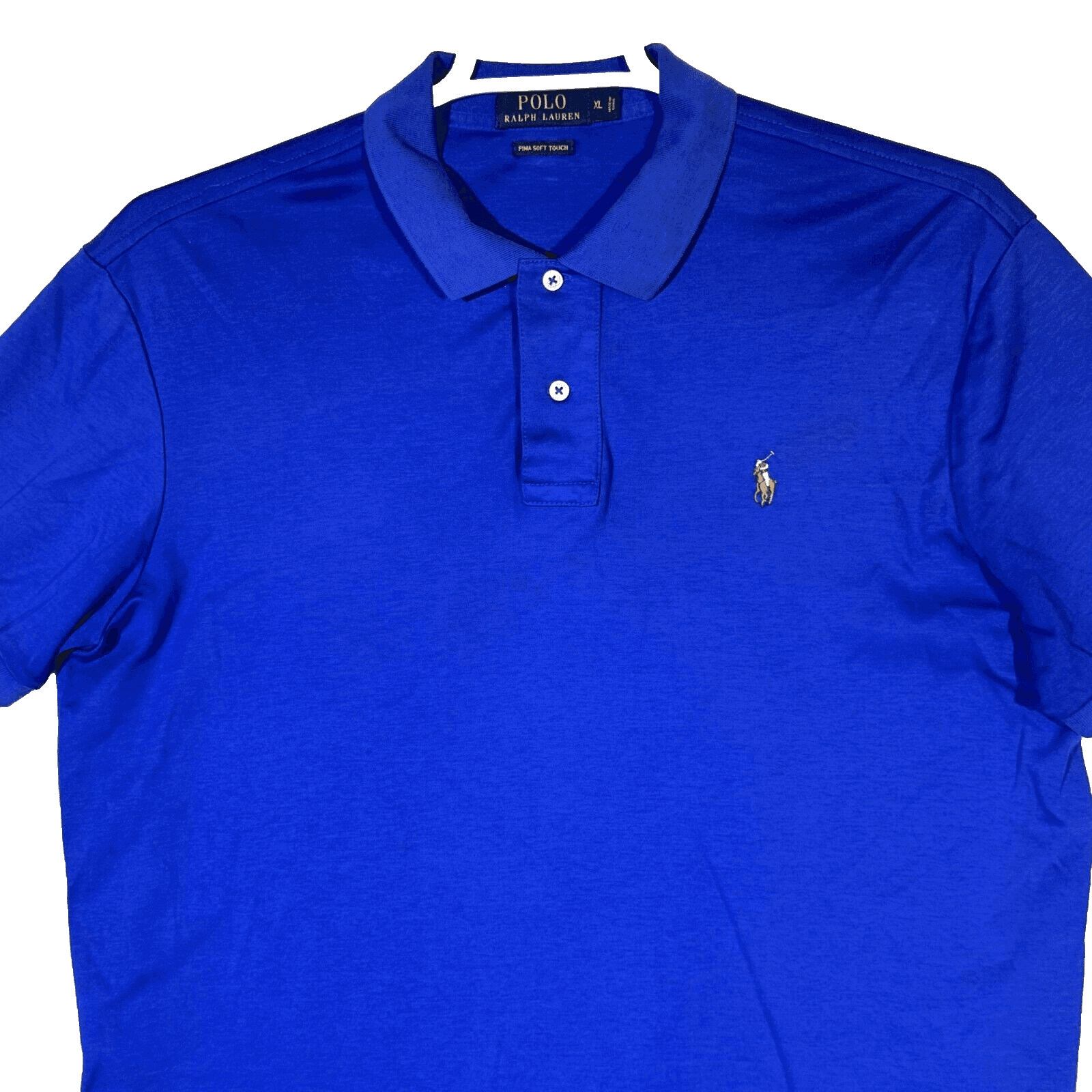 Polo Ralph Lauren Shirt Men XL Blue 100 Percent Cotton Soft Touch Short Sleeve - Thumbnail 4