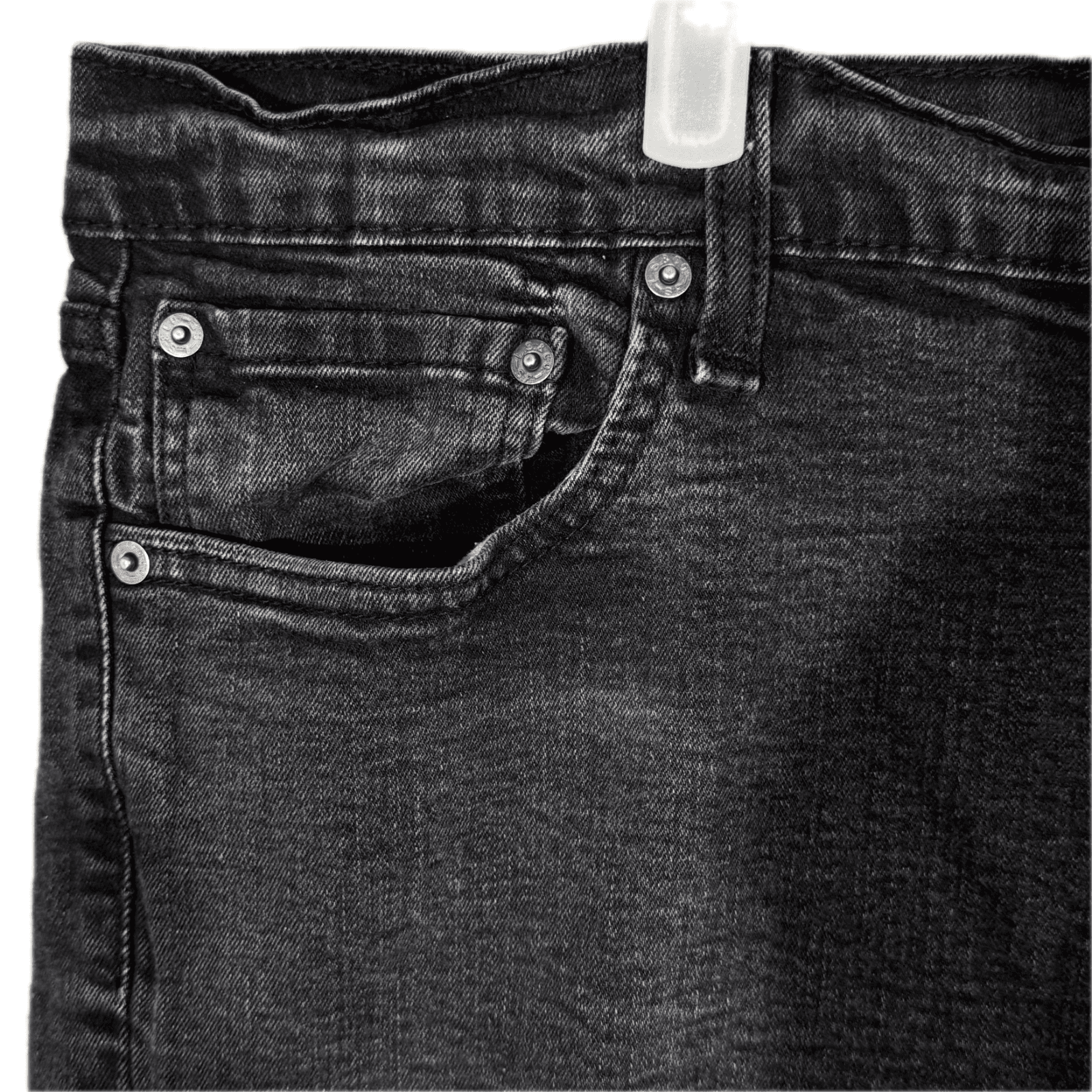 Levi’s 541 Men’s Jeans 42x30 Black Denim Stretch Mid-Rise Straight Leg - Thumbnail 3