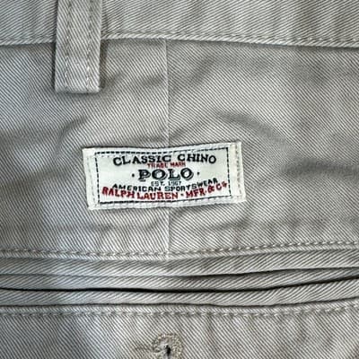 Polo Ralph Lauren Classic Chino Pants Mens 40x30 Beige Hammond Pleated Dress - Thumbnail 3
