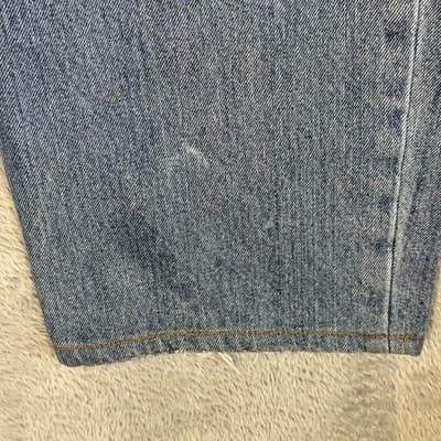 Levis 550 Jeans Mens 38x30 Blue Relaxed Fit Tapered Leg Distressed Denim Pants - Thumbnail 3