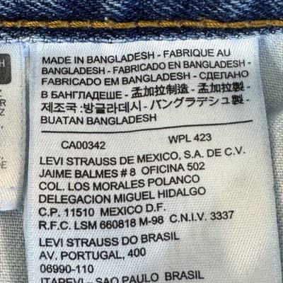 Levis 550 Jeans Mens 40x30 Relaxed Fit Tapered Leg Denim Classic Zip Fly - Thumbnail 4