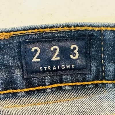 Lucky Brand 223 Straight Jeans Mens 40x30 (40x32) Blue Wash Stretch Denim - Thumbnail 5