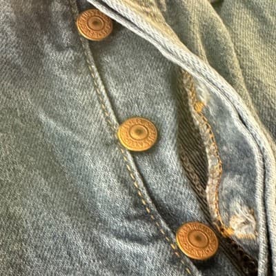 Vintage Levis 501 Jeans Mens 36x30 Blue Denim Straight Leg Button Fly Classic - Thumbnail 4