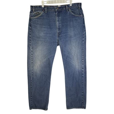 Vintage Levis 505 Jeans Mens 42x30 Blue Denim Relaxed Fit Medium Wash 90s - Image 1