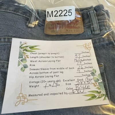 Levis 550 Jeans Mens 38x30 Blue Relaxed Fit Tapered Leg Distressed Denim Pants - Thumbnail 11