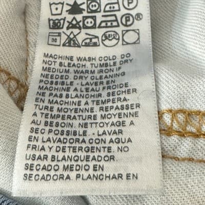 Levis 511 Jeans Mens 34x30 Blue Slim Stretch Denim Tapered Leg Stain - Thumbnail 7