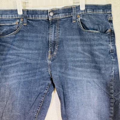 Lucky Brand 223 Straight Jeans Mens 40x30 (40x32) Blue Wash Stretch Denim - Thumbnail 3