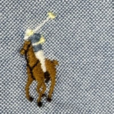 Ralph Lauren Shirt Mens Large Blue Button Down Oxford Long Sleeve Pony Logo Polo - Thumbnail 7