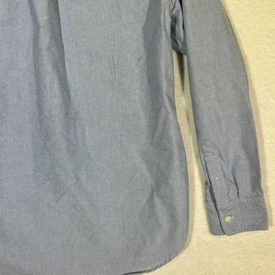 Ralph Lauren Shirt Mens Large Blue Button Down Oxford Long Sleeve Pony Logo Polo - Thumbnail 13