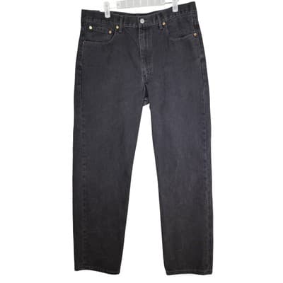 Levis 550 Jeans Mens 38x34 Black Relaxed Tapered Fit Denim Pants 90s - Image 1