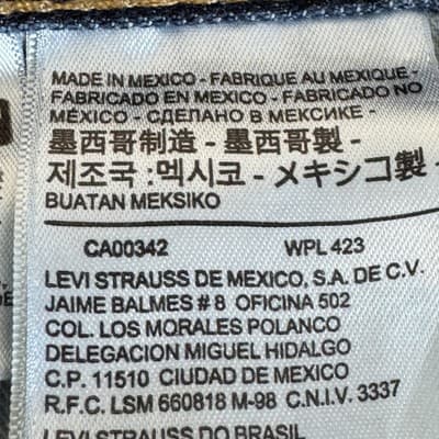 Levis 514 Jeans Mens 29x30 Blue Straight Leg Medium Wash Denim Pants Classic - Thumbnail 4