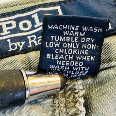 Polo Ralph Lauren Chino Pants Mens 34x31 Gray Pleated Front Cotton Twill - Thumbnail 6