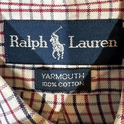 Ralph Lauren Yarmouth Shirt Mens 16.5 35 Red Blue Check Button Down Long Sleeve - Thumbnail 8