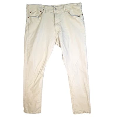 Polo Ralph Lauren Jeans Mens 40x32 Cream White Sullivan Slim Denim Pants Stretch - Image 1