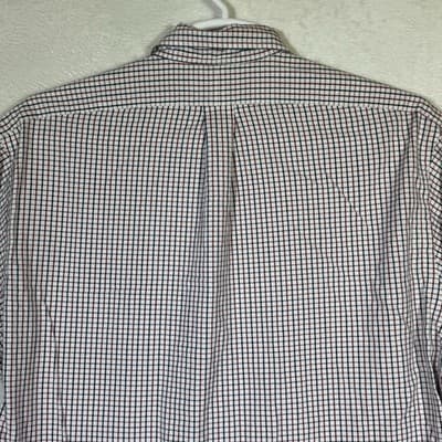 Ralph Lauren Yarmouth Shirt Mens 16.5 35 Red Blue Check Button Down Long Sleeve - Thumbnail 12