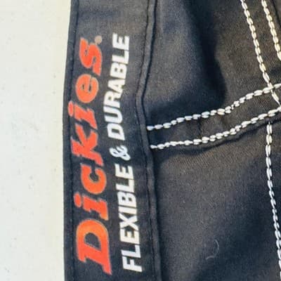 Dickies Pants Mens 36x32 Black Slim Taper Chino Flexible Durable Workwear - Thumbnail 4