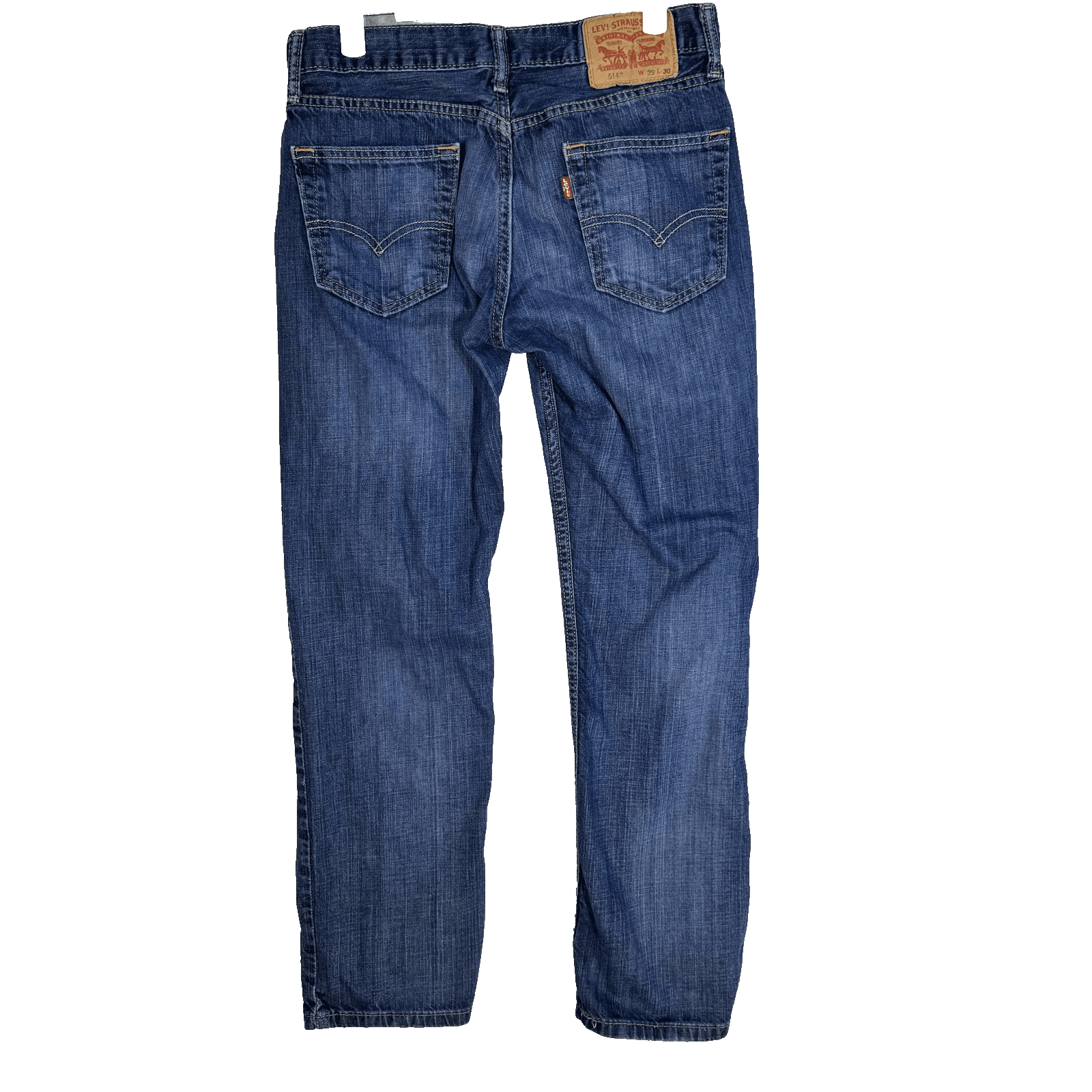 Levis 514 Jeans Mens 29x30 Blue Straight Leg Medium Wash Denim Pants Classic - Thumbnail 2
