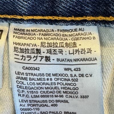 Levis 550 Jeans Mens 48x29 Relaxed Tapered Leg Denim Medium Wash - Thumbnail 4