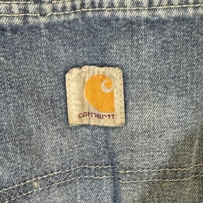 Vintage Carhartt Jeans Mens 36x30 Dungaree Fit Distressed Paint Workwear 90s - Thumbnail 8