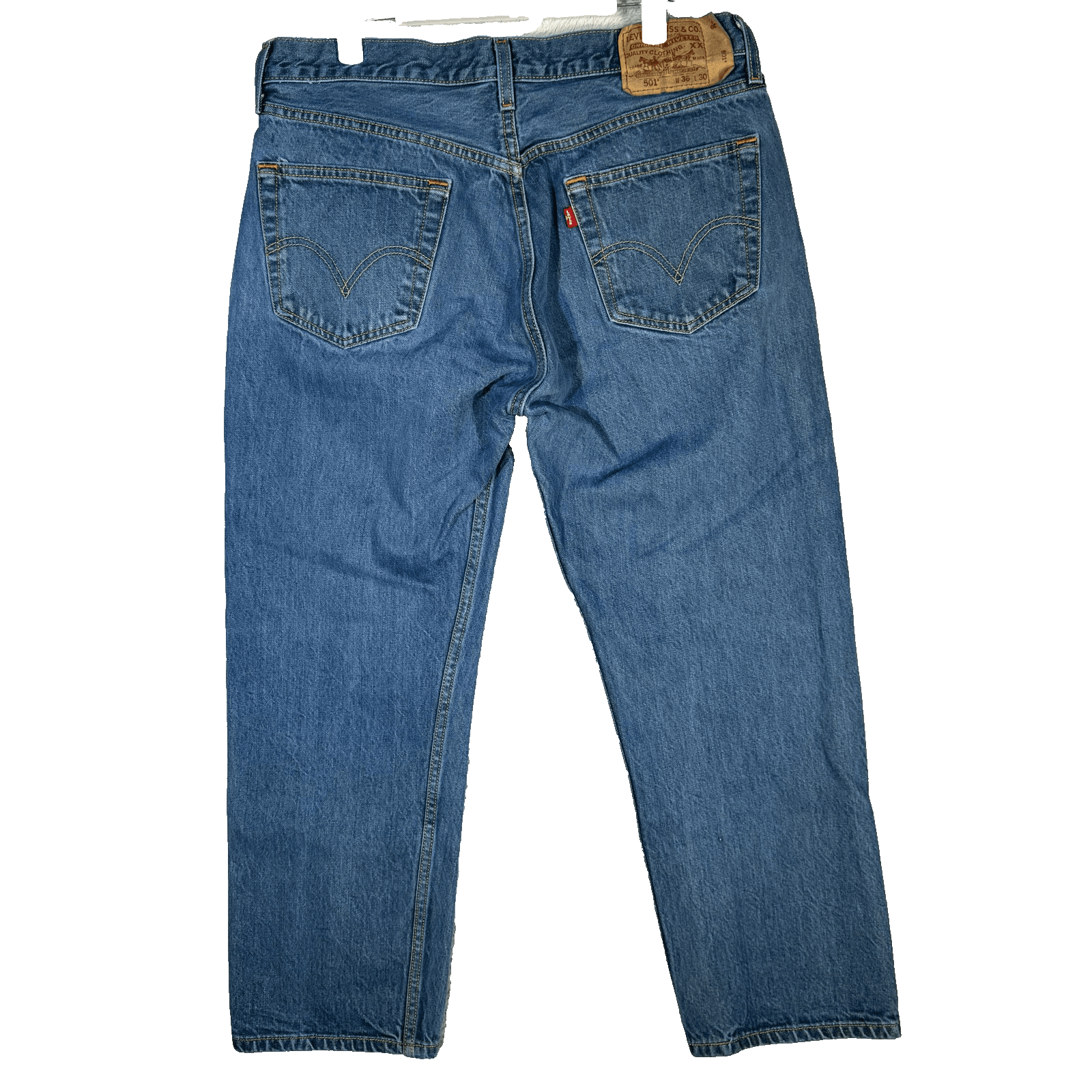 Vintage Levis 501 Jeans Mens 36x30 Blue Denim Straight Leg Button Fly Classic - Thumbnail 2