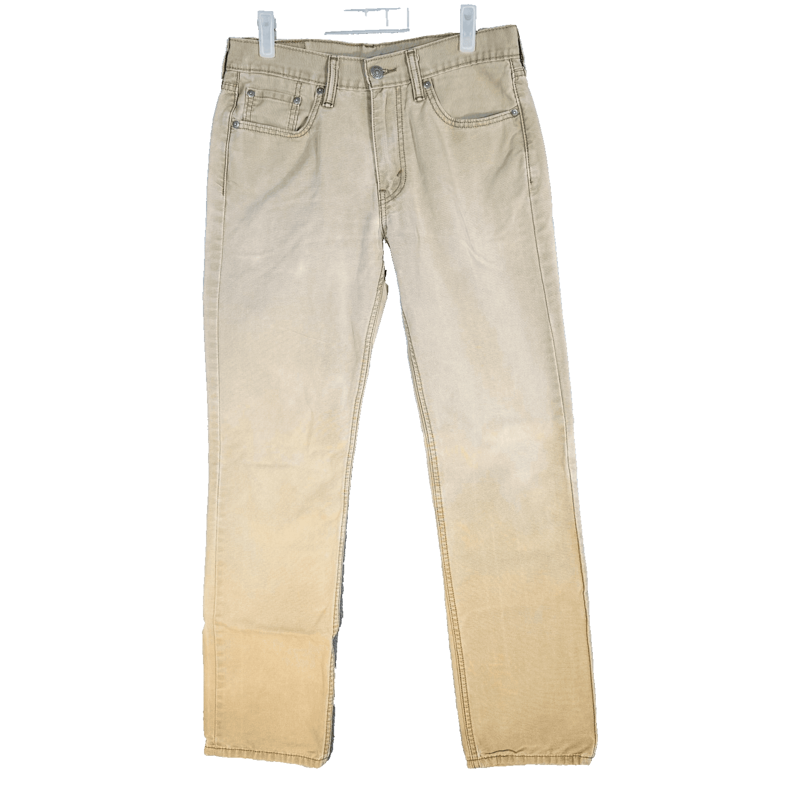 Levis 514 Jeans Mens 32x32 (30x32) Tan Khaki Straight Leg 100% Cotton Denim - Image 1