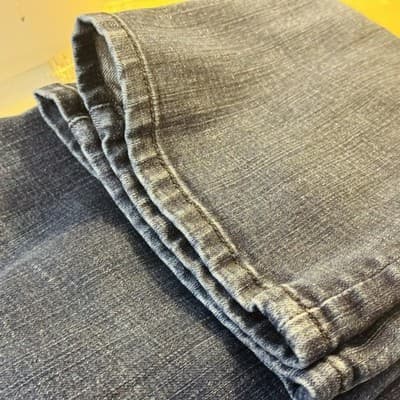 Lucky Brand 221 Straight Jeans Mens 38x33 (38x34) Blue Medium Wash Denim - Thumbnail 9