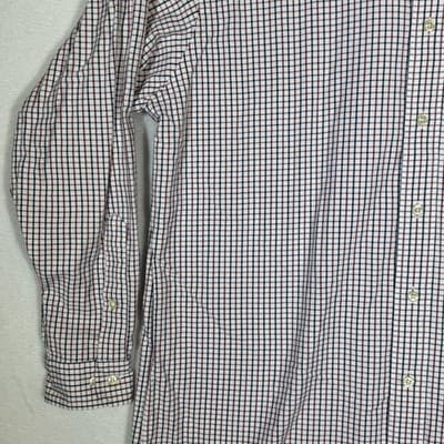 Ralph Lauren Yarmouth Shirt Mens 16.5 35 Red Blue Check Button Down Long Sleeve - Thumbnail 4