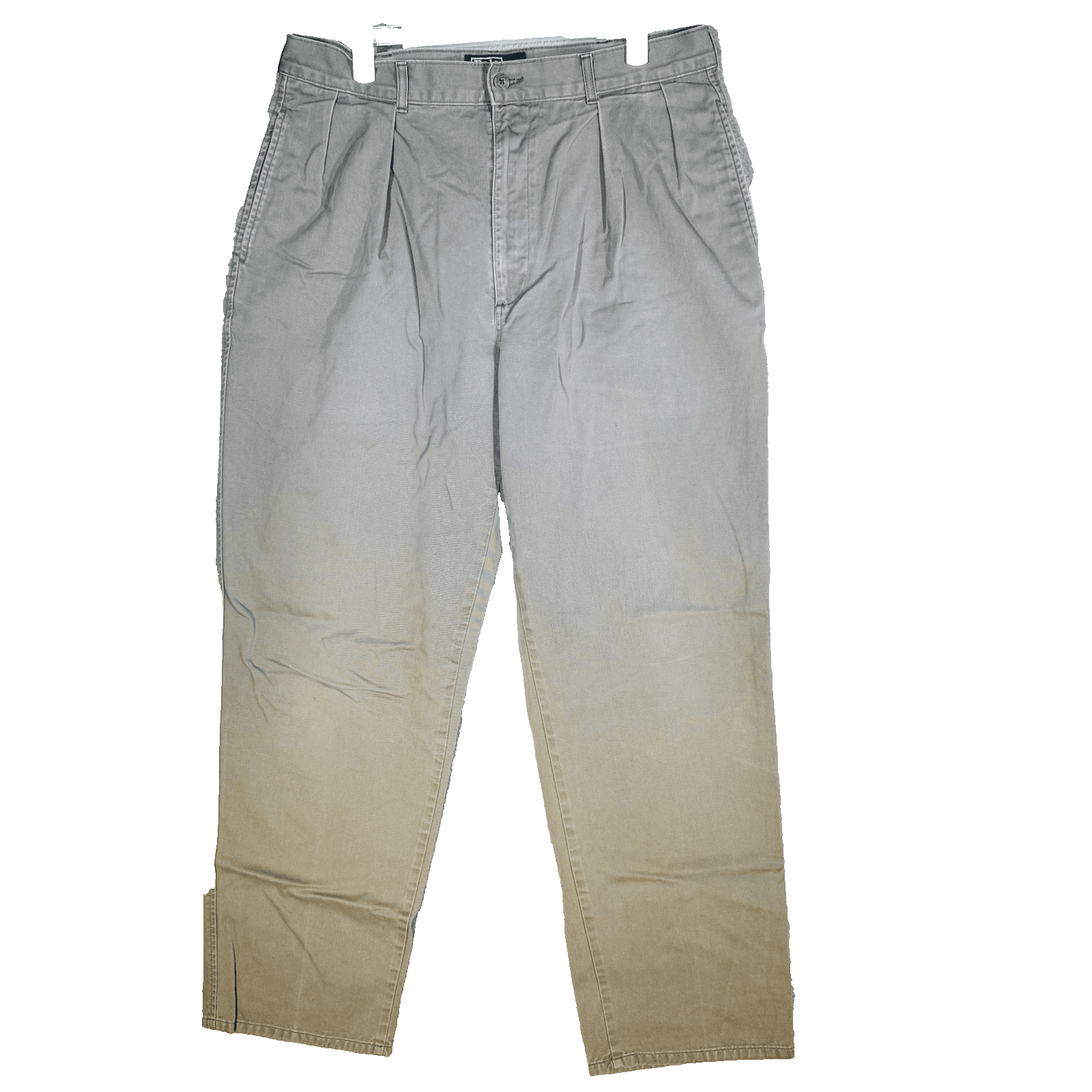 Polo Ralph Lauren Chino Pants Mens 34x31 Gray Pleated Front Cotton Twill - Image 1