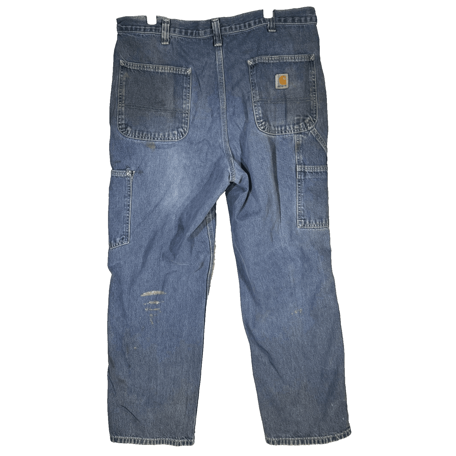 Vintage Carhartt Jeans Mens 36x30 Dungaree Fit Distressed Paint Workwear 90s - Thumbnail 2