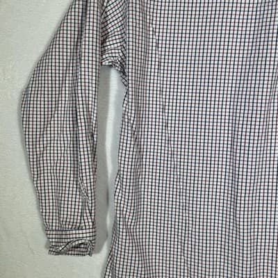 Ralph Lauren Yarmouth Shirt Mens 16.5 35 Red Blue Check Button Down Long Sleeve - Thumbnail 11