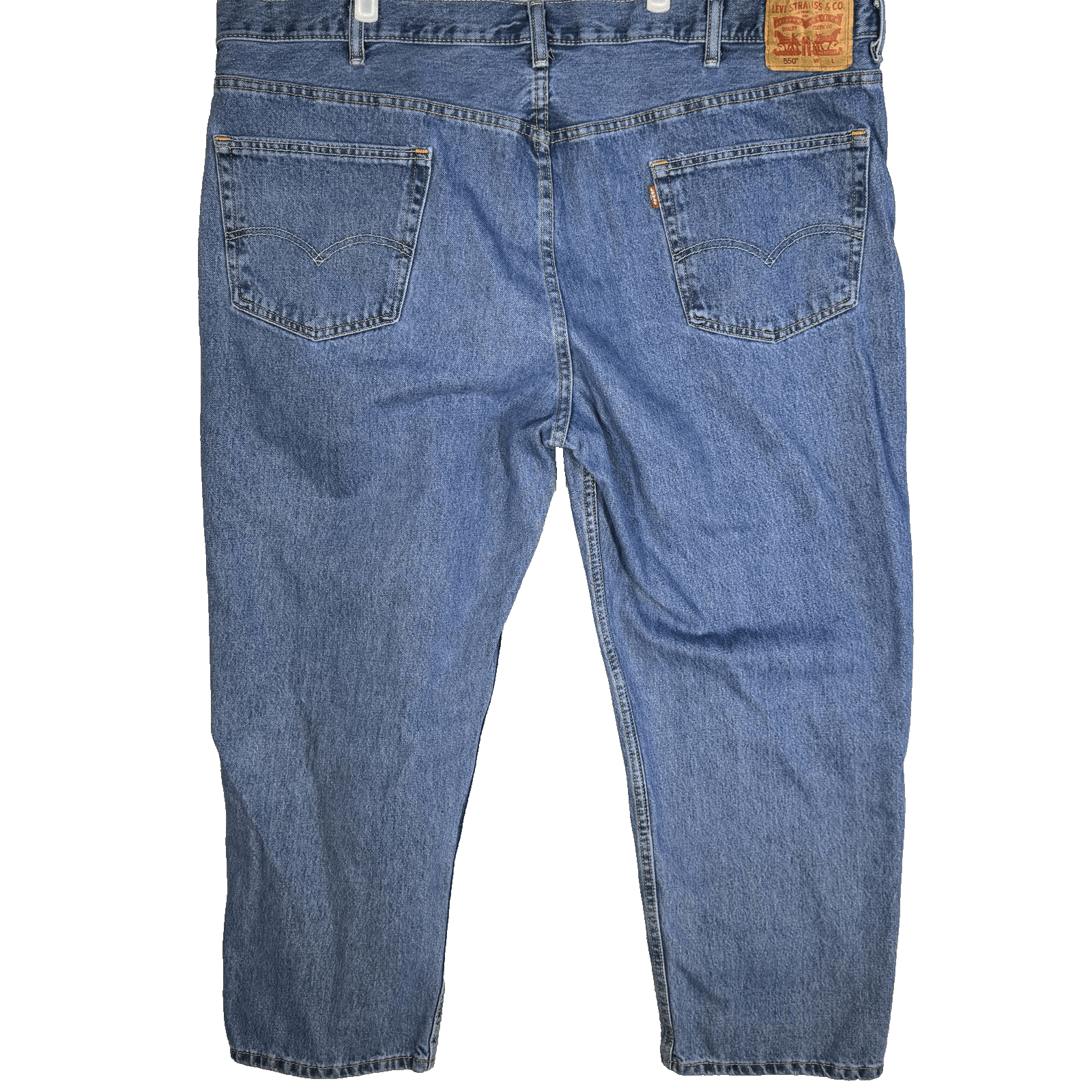 Levis 550 Jeans Mens 48x29 Relaxed Tapered Leg Denim Medium Wash - Thumbnail 2