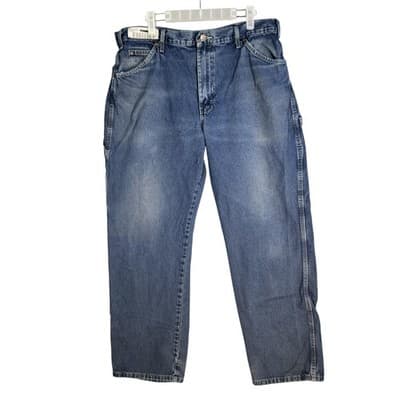 Vintage Dickies Jeans Mens 36x30 Blue Denim Carpenter Workwear Utility Pants 90s - Image 1