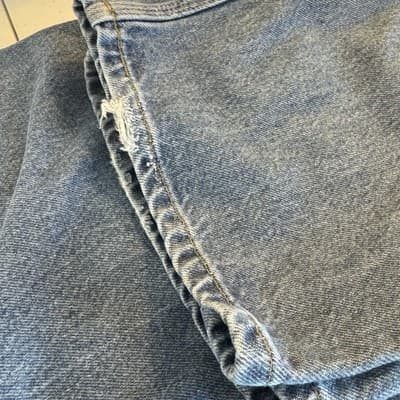 Carhartt Jeans Mens 44x34 Blue Relaxed Fit B460 DPS Denim Pants Work USA Patch - Thumbnail 8