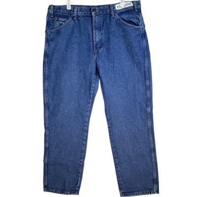 Dickies Jeans Mens 36x30 Blue Straight Leg Workwear 5-Pocket 100% Cotton Denim - Image 1