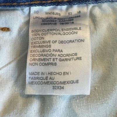 Dickies Jeans Mens 32x34 Blue Straight Leg Denim Classic Workwear 100% Cotton - Thumbnail 4