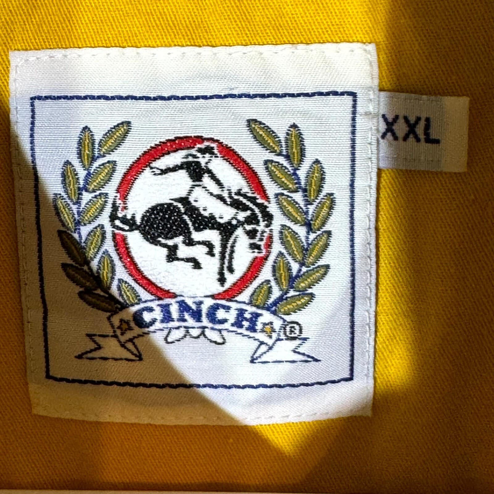 Cinch Men’s Shirt 2XL Yellow Plaid 100% Cotton Long Sleeve Button-Down Excellent - Thumbnail 7