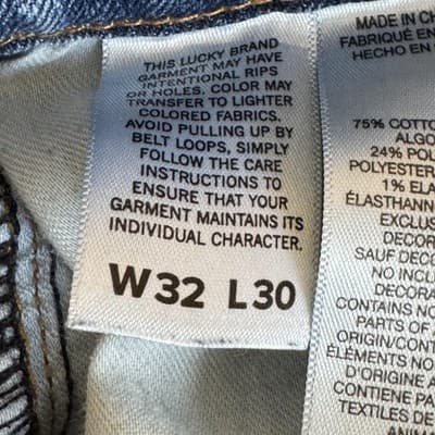 Lucky Brand 410 Athletic Slim Jeans Mens 32x29 Blue Stretch Denim Medium Wash - Thumbnail 7