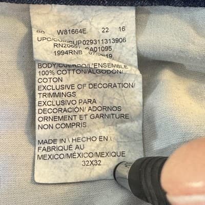 Dickies Carpenter Jeans Mens 32x33 Blue Denim Hammer Loop Workwear Pants Utility - Thumbnail 4