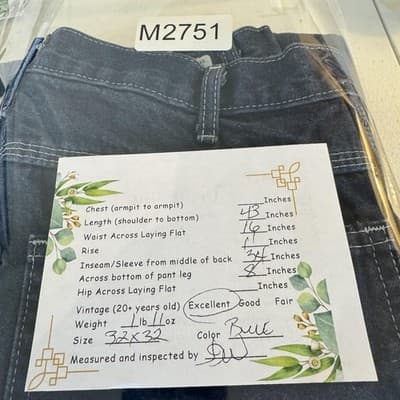 Dickies Carpenter Jeans Mens 32x33 Blue Denim Hammer Loop Workwear Pants Utility - Thumbnail 6